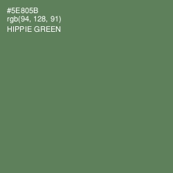 #5E805B - Hippie Green Color Image
